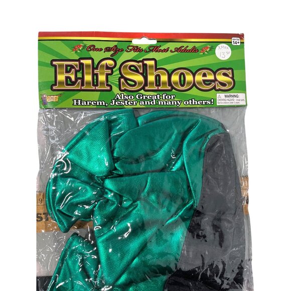 Forum Novelties Elf Shoes One Size Adults Metallic Jester Costume Accessory NEW - Picture 2 of 6